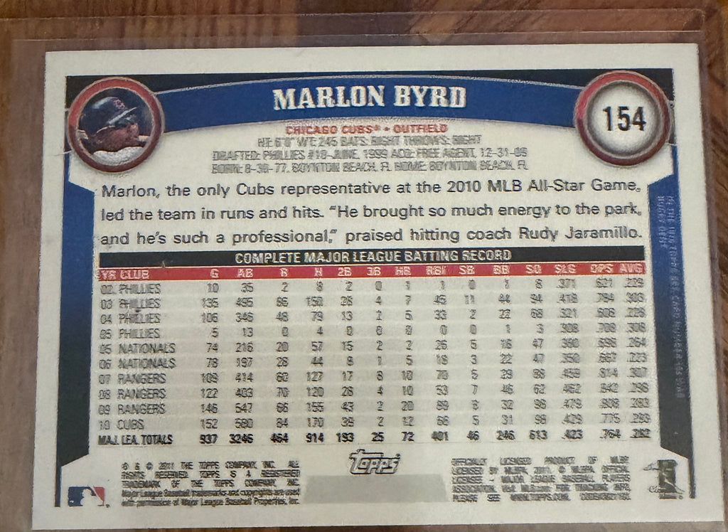 2011 Topps Diamond Anniversary Marlon Byrd