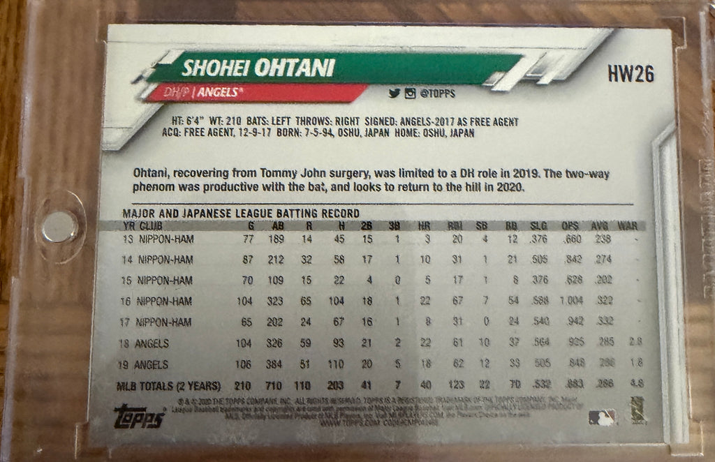 2020 Topps Holiday Shohei Ohtani #HW26