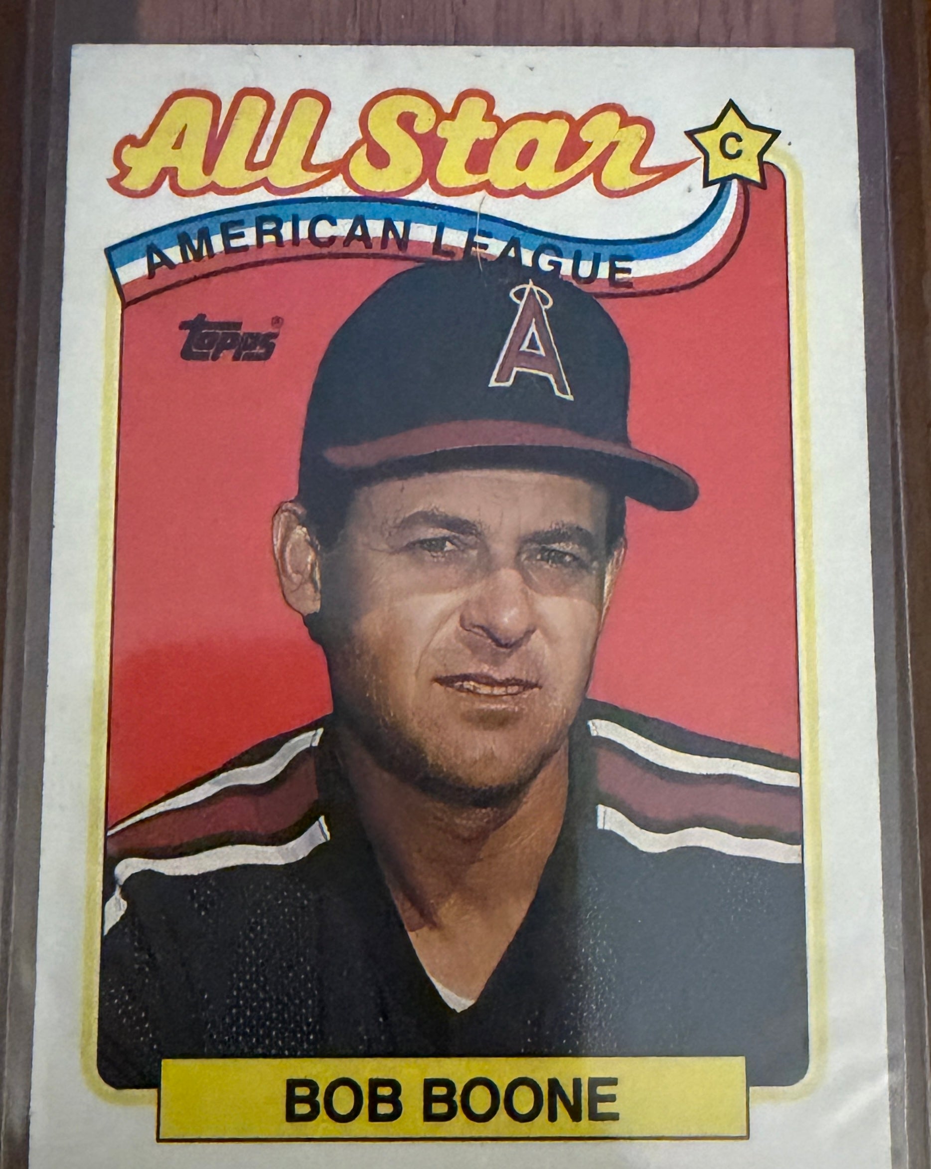 1989 ⁠Topps baseball card featuring Bob Boone