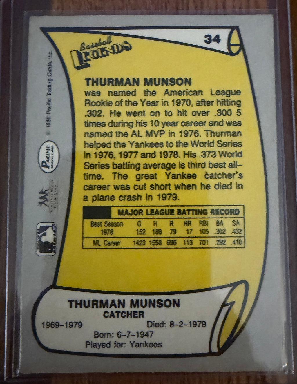 1988 Thurman Munson